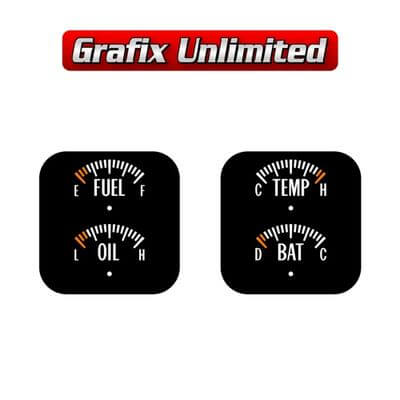 Dash Gauge Decal Set  HQ SS and GTS Small Type 1 