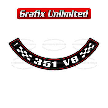 Aircleaner Decal, Autolite 351 V8