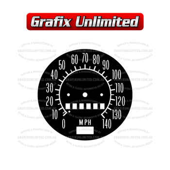 Dash Gauge Decal, HT HG GTS 140MPH Speedo Fascia