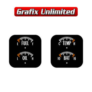 Dash Gauge Decal Set , HQ SS & GTS Small Type 3