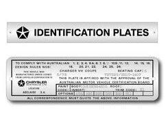 identification Plates Blank