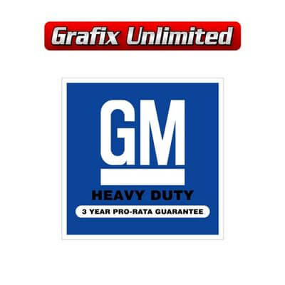 Battery Decal GM