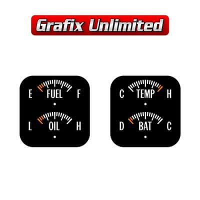 Dash Gauge Decal Set  HQ SS and GTS Small Type 2
