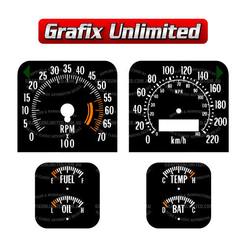 Dash Gauge Decal Set  HQ SS andamp GTS Type 3