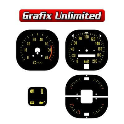 Dash Gauge Decal Set  LX Type 1  