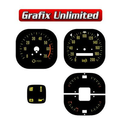 Dash Gauge Decal Set  LX Type 2