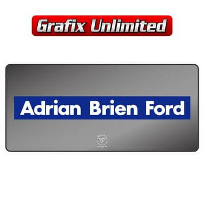 Dealership Decal Adrian Brian Ford