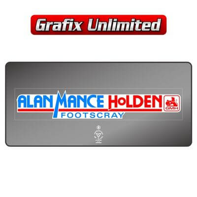 Dealership Decal Alan Mance Holden