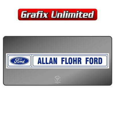 Dealership Decal Allan Flohr Ford