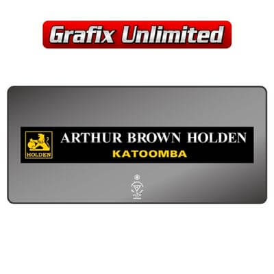 Dealership Decal Arthur Brown Holden
