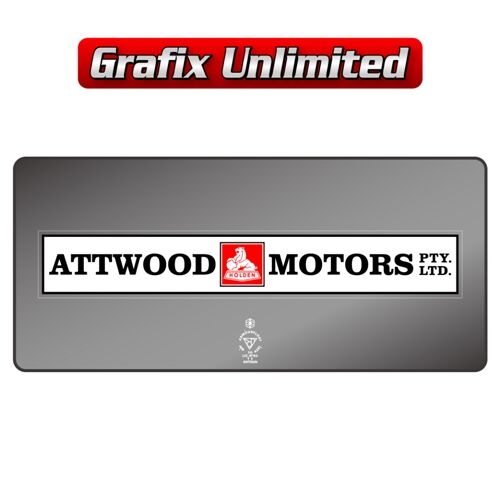 Dealership Decal Attwood Motors Pty Ltd