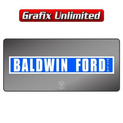 Dealership Decal Baldwin Ford 1972   1975