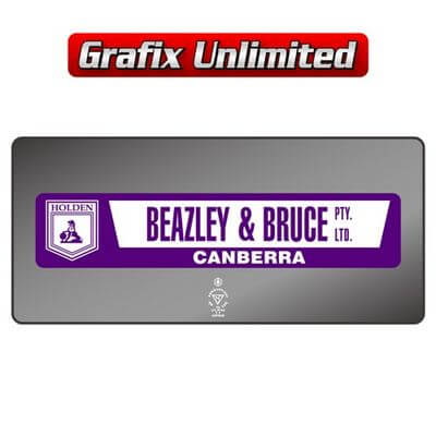Dealership Decal Beazley + Bruce Pty Ltd