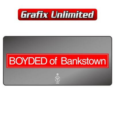 Dealership Decal Boyded of Bankstown