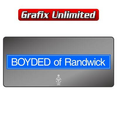 Dealership Decal Boyded of Randwick