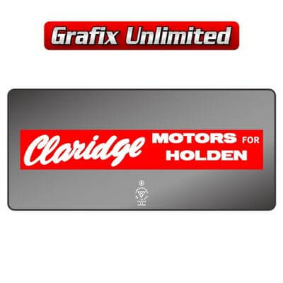 Dealership Decal Claridge Motors For Holden