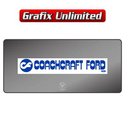 Dealership Decal Coachcraft Ford 1975