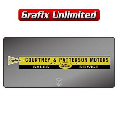 Dealership Decal Courtney + Patterson Sales + Service
