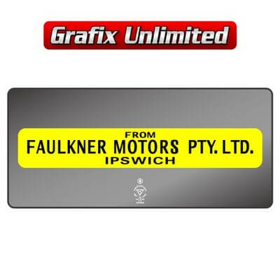 Dealership Decal Faulker Motors Pty Ltd