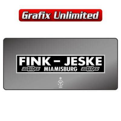 Dealership Decal Finke Jeske Chevrolet