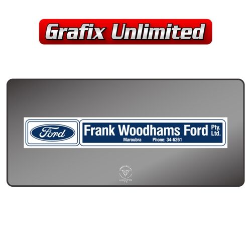 Dealership Decal Frank Woodhams Ford