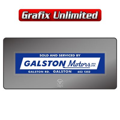 Dealership Decal Galston Motors