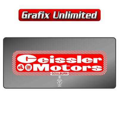 Dealership Decal Geissler Motors Goulburn