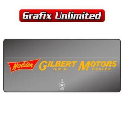 Dealership Decal Gilbert Motors GMH Dealer