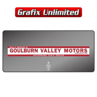 Dealership Decal Goulburn Valley Motors Shepparton 