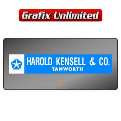 Dealership Decal Harold Kensell and Co Chrysler