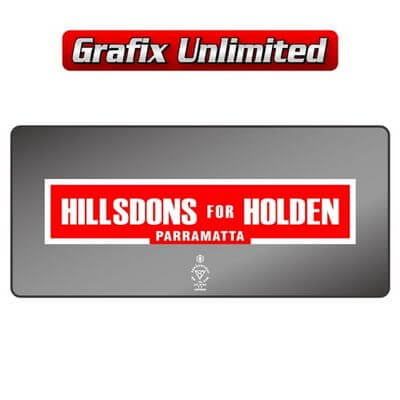 Dealership Decal Hillsdon for Holden Parramatta