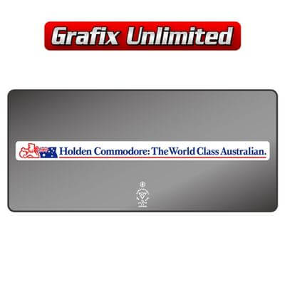 Dealership Decal Holden Commodore