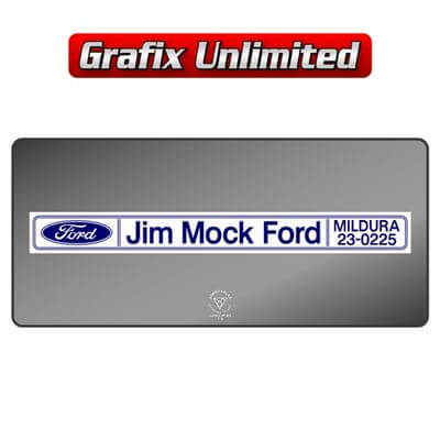 Dealership Decal Jim Mock Ford Mildura
