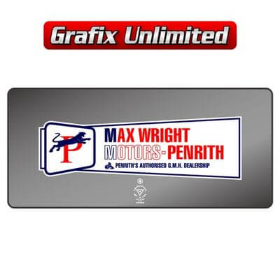 Dealership Decal Max Wright Motors Penrith