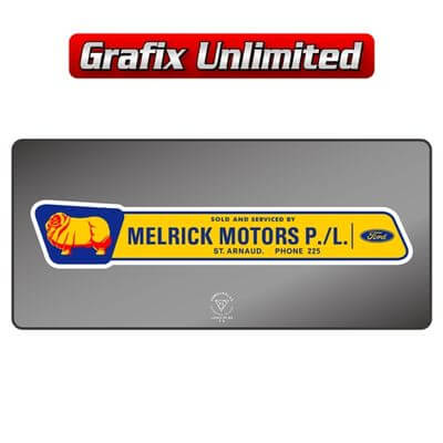 Dealership Decal Melrick Motors