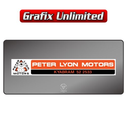 Dealership Decal Peter Lyon Motors