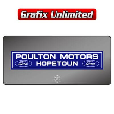 Dealership Decal Poulton Motors
