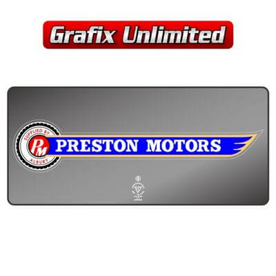 Dealership Decal Preston Motors Albury