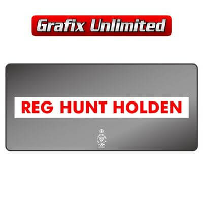 Dealership Decal Reg Hunt Holden