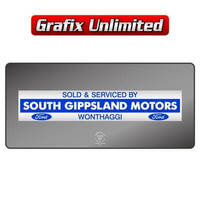 Dealership Decal South Gippsland Motors
