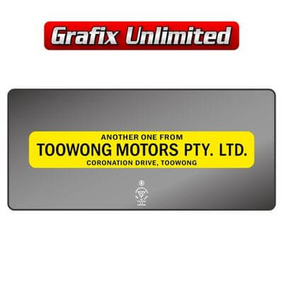 Dealership Decal Toowong Motors Pty Ltd