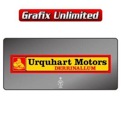 Dealership Decal Urquhart Motors Derrinallum