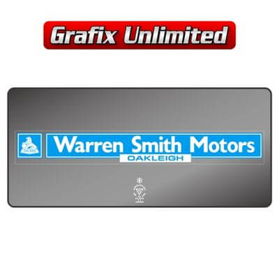 Dealership Decal Warren Smith Motors