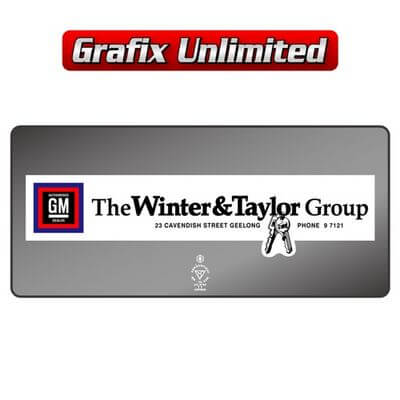 Dealership Decal Winter + Taylor Geelong 1974   1976