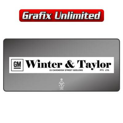 Dealership Decal Winter Taylor Geelong 1976 1980 Grafix