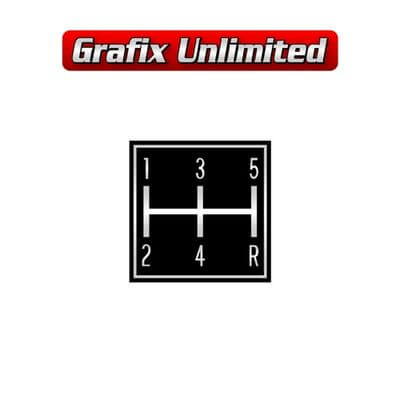 LC LJ Console Gear Shift Pattern Plate Five Speed