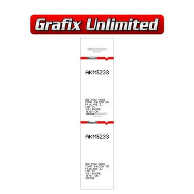 Radiator Hose Part Number Label  1979   1984 Bottom V8