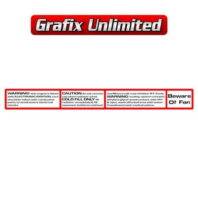 Radiator Support Panel Coolant Decal 1979   1984