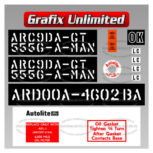 Sticker Kit XW GT HO Phase 2 1970 Full Restoration