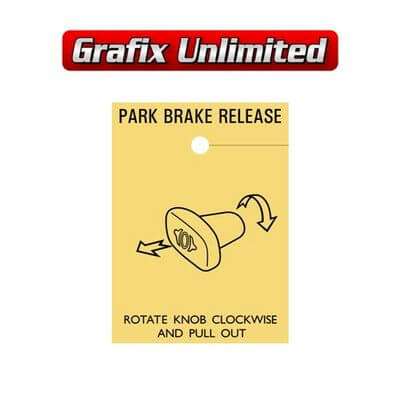 Tag Park Brake Release